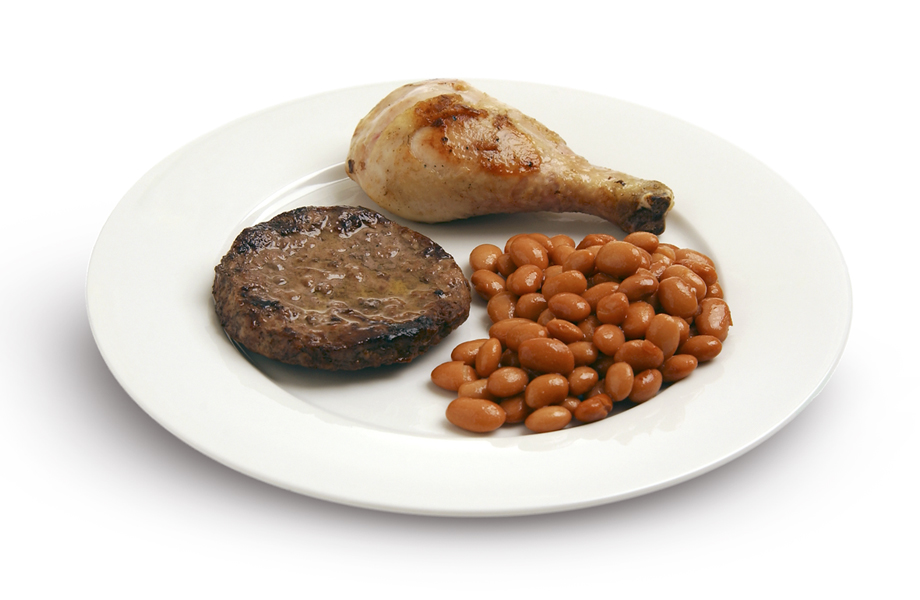 Choose lean protein like chicken, fish, lean beef, or beans.