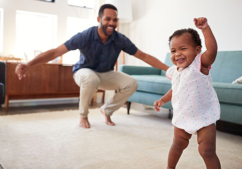 Play your child’s favorite songs, or take turns choosing what song to dance to next.