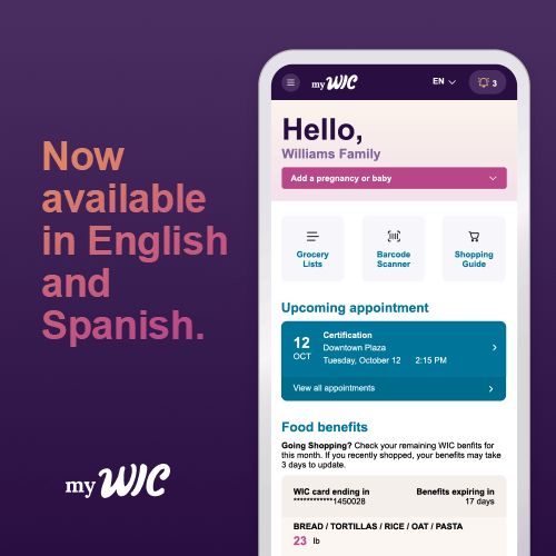 myWIC is available in English and Spanish