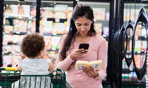 Con myWIC pueden acceder a la guía de compras y usar el escáner de productos para aprovechar al máximo sus beneficios de WIC